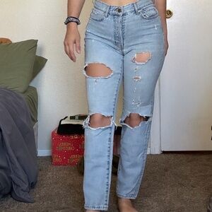 Ripped Light Blue Jeans